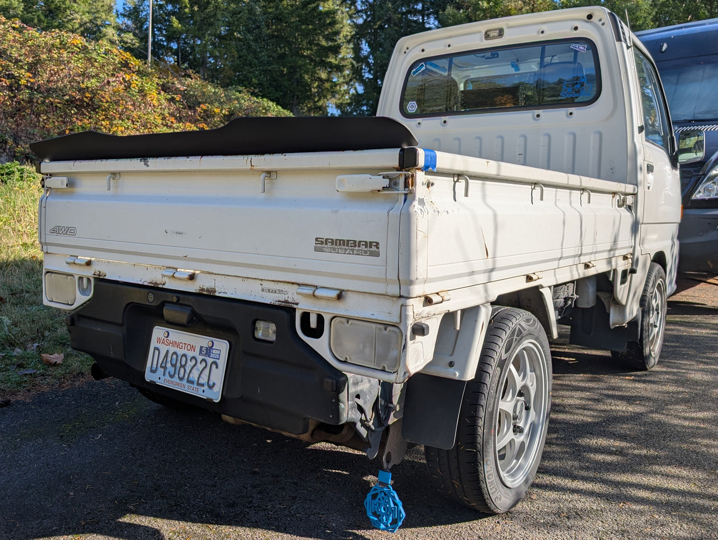 Sambar KS Tailgate Spoiler Black Anodized Aluminum 90-99