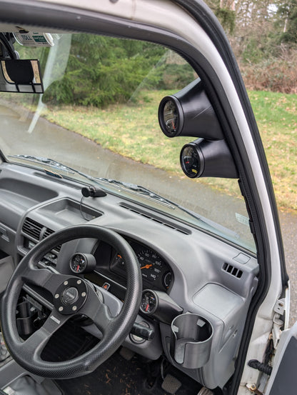 Subaru Sambar A-Pillar 52mm (2") Double Gauge Pod Kit KS4/KS3/KV4/KV3